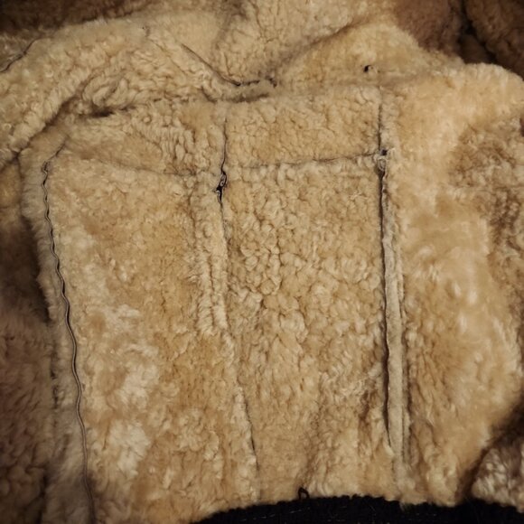 Vintage 1960's-70's Montevideo Antilope Leather Sherpa Lined Bomber Jacket - Picture 5 of 9